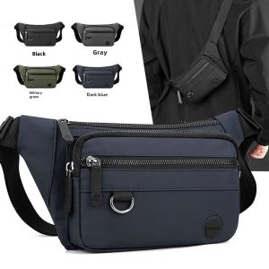 Trendy Brand Crossbody Bag Mens Versatile Casual Chest Bag Minimalist Ins Waist Bag Small Shoulder Bag Parka Crossbody Shoulder Bag