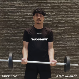 WANNAFIT Stick Barbell Diameter 2.5cm | Stik Barbel Bar Straight Curved | Peralatan Gym & Fitness