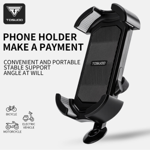 TOSUOD | TOSUOD Motorcycle Phone Holder Motorbike Mirror Mobile Stand 360° View Cellphone Handlebar Bicycle Phone Holder