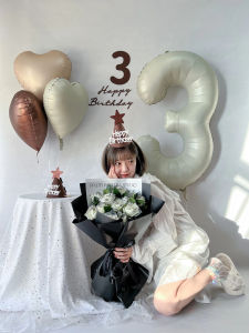 Số Sinh Nhật Bóng Trang Trí Cho Bé Trai Và Bé Gái Trẻ Em Đảng Nền Tường Scene布置 Phổ Biến Phong Cách Tươi Mát Phim Nhôm Bóng Bay