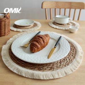 OMK American style placemats for dining table linen hand woven placemats & Coasters