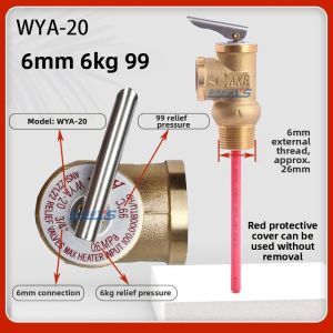 MEINWAY | Brass Pressure Release Safety Valve for Water Heaters