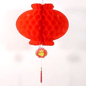 Đèn Lồng Tổ Ong Trang Trí Lễ Hội  Tết Cổ Truyền Trong nhà Ngoài Trơi Chất Liệu Nilon Chống Nước Mang Đến Sự May Mắn