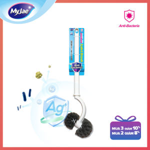 Cây Chà Bồn Cầu MyJae Cọ Chà Toilet  Loại  2 Đầu Tròn Kháng Khuẩn 45cm