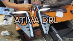 Perodua Ativa 2021 - 2026 DRL Daylight + Signal Running Fog Lamp Cover Matte Black Like Ori Bumper Surface