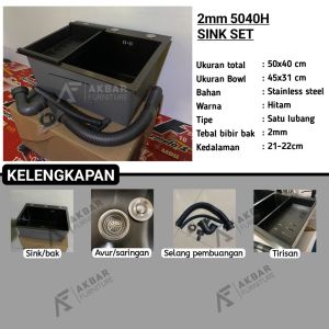 Paket Kitchen Sink Premium Full Set Selang Avur Tirisan Kran