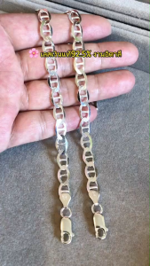 ITS ME สร้อยข้อมือเงินแท้92.5% ลายกุซชี่แบน งานอิตาลี งานสวยเล่นแสงดีค่ะ ขนาด 6- 9 มิล(สร้อยอิตาลี)