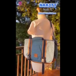 Boardwalk NARITT Mens Body Bag with BLACK AND ORANGE DETAILS