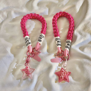 3D Pendant Nylon Braided Keychain Camera Phone Case Versatile Ins Student Mobile Phone Strap CCD Camera Key Earphone Accessories Portable Wristband Hand Ring