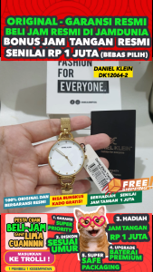 JAM DANIEL KLEIN ORIGINAL DK12064-2 JAM DANIEL KLEIN WANITA DK12064 2 - WANITA CT - STAINLESS STEEL - EMAS - Jamdunia / Jam dunia JD18 - JAM TANGAN DANIEL KLEIN WANITA JAM DANIEL KLEIN DK12064 2 # Jam Tangan Wanita Jam Cewek Jam Tangan Anti Air S003