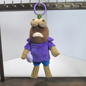 Cartoon Keychain Sponges&Bobb Square Pants Residents Of Bizarre Castle Silly Fish Funny Plush Pendant Holiday Gift Party Decora