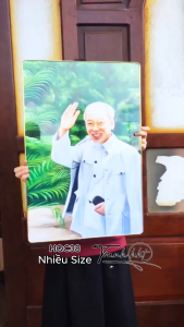 Khung ảnh bác Hồ Tranh bác Hồ treo tường tranh Chủ Tịch Hồ Chí Minh vẫy chào đồng bào tráng gương HQC38