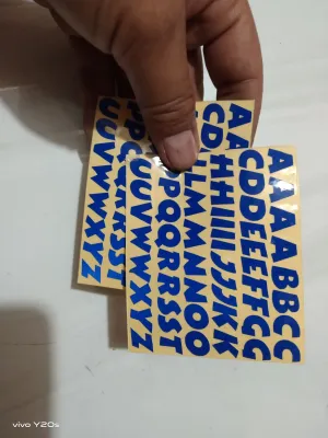 Stiker Cutting Abjad Ukuran Kecil.( isi 2 pcs ).