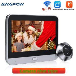 Camera Quan Sát Thông Minh Awapow WiFi Tuya Với Tính Năng Phát Hiện Chuyển Động Chuông Cửa Âm Thanh 2 Chiều Độ Phân Giải HD 2 Triệu Điểm Ảnh