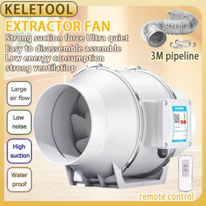 Exhaust Fan 220V Home Silent Inline Pipe Duct Fan Bathroom Extractor Ventilation Kitchen Toilet Wall Air Ventilator