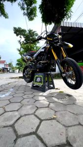 Stiker Decal CRF 150 L Kombinasi Gold & Chrome Desain Bebas