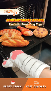 Squeaky Snack Attack – Realistic Food Shaped Toys for Dogs