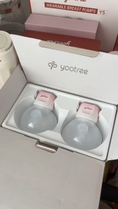 yootree Wearable Breast Pump Hands Free Electric Breast Pump Wireless Portable Breast Milk Pump 3 Modes 9 Levels Low Noise Food Grade Silicone