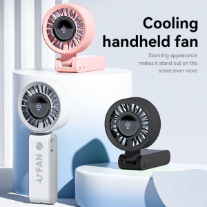 Portable Fan Mini Fan Rechargeable Powered Mini Turbo Fan Rechargeable Battery With Power Display Portable Mini Fan