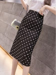Summer Fashion French Style Elegance Mid-Length Polka Dot Chiffon Half Skirt