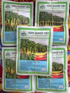 (Gói 5gr) Hạt Giống Ớt Sừng Vàng V01 NÔNG NGHIỆP VIỆT - Khoảng 700-800 hạt