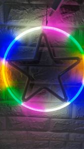 33CM Christmas light LED circular pentagonal star bracket light outdoor waterproof