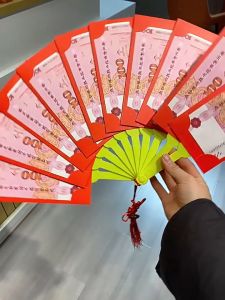 10 Slot Angpao Kipas Imlek Lipat Amplop Angpau Tahun Baru Cina Hong Bao 2024 Chinese New Year