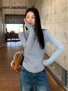 Fitted Half Turtleneck Waist Defining Stylish Design Knitwear