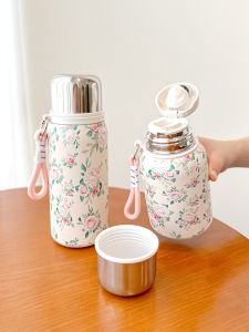 Portable Insulated Water Bottle for Women Office Use Small Compact with Lid Large Capacity Stainless Steel Drinkware Cup