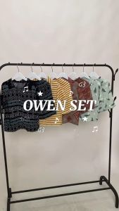 OWEN SET - ONE SET - Setelan Anak Laki Laki - Setelan Kemeja Anak Laki Laki - Baju Anak 1-6 Tahun Banyak Pilihan Warna Dan Motif