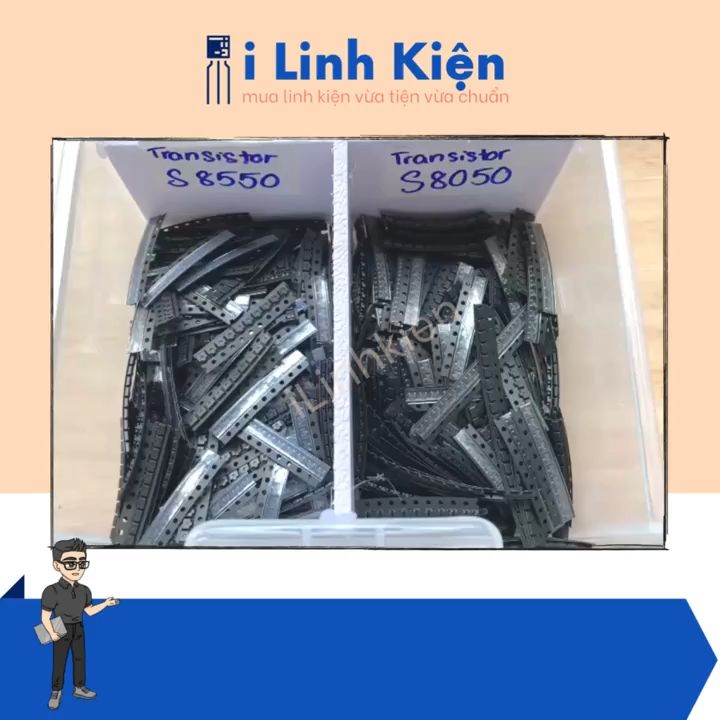 Transistor S8550 SMD 0.5A 40V chân dán túi 10 con chất lượng tốt.