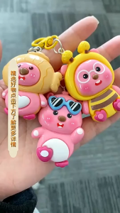 Loopy Keychain Pink Cartoon School Bag Cute Gift Backpack Student