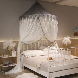 Princess Style Mosquito Net Wall Hanging Half Dome No Installation Required Childrens Bed Curtain Home Use Soft Mesh Material