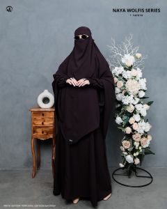 UKHIJAB - Naya Gamis set khimar cadar Bandana wolfis forzaleta ORI UK HIJAB