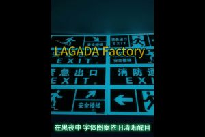Fire Exit Sign Entrance Large Luminous background Glow in the Dark black Cut Out Sticker in 3mm Sintra Safety Exit Fire Exit Fire Exit Fire Sign