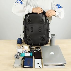 OZUKO Multifunction Outdoor Waterproof Laptop Men Backpack Large Capacity Business Travel Bag USB Charging Beg Bagpack