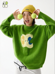 OWOX | Bộ Đồ Sweater Xanh Lá Phong Cách Dễ Thương