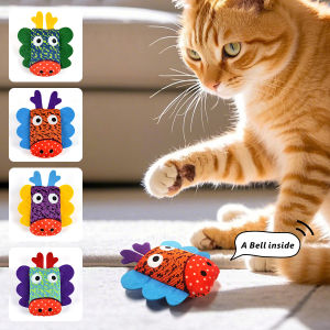 1pcs pet cat toy interactive toy with bell sound dragon model design for cats and dogs to chase and chew