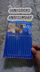 (BISA COD)SANI STICKS ALAT PEMBERSIH TOILET MAMPET SALURAN WASTAFEL PIPA WC DRAIN STICKS KAMAR MANDI