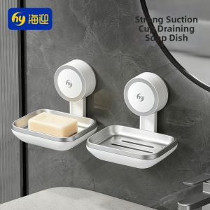 Hayan | Water Draining Suction Cup Non-Drilling Hanging Soap Storage Box