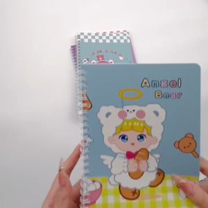 60 Sheets A5 Cartoon Coil Notebook Personalized Design Smooth Paper for Students Office Use