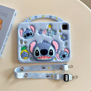 For Xiaomi Redmi Pad 2 SE 11 Inch Kids Cute 3D Cartoon Stitch Silicone Tablet Case Friendly Head Grip Tok Holder Stand Cover