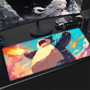 Bandai | P-Pokemon Snorlax Large Gaming Mouse Pad Non-Slip Rubber Keyboard Mouse Mat Desk Pad for Laptop PC Game Table Decor