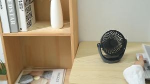 Ready Stock! Portable Rechargeable Fan - 3-Speed 360° Adjustable Ultra-Quiet & Long Battery Life
