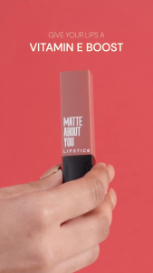 Hilary Rhoda Matte About You Lipstick 3g | Long-Lasting Creamy & Highly Pigmented | Smooth Matte Finish | Vegan & Cruelty-Free