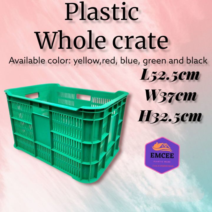 Heavy duty plastic whole crates fruit crates stackable multipurpose crate Lazada PH