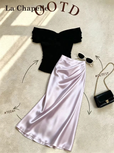 La Chapelle | Ice Silk Satin Summer Short Sleeve Set
