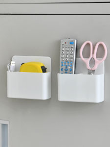 Magnetic Refrigerator Wall Mounted Storage Box Kitchen Organization Rack Iron Storage Container Plastic Material Chinese Made