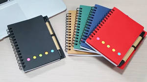 Mini Kraft Notebook Spiral Notebook with Pen For Office and Gift Aways