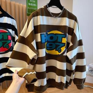 Áo Thun Nam Tay Dài Dáng Rộng Phong Cách Hàn Quốc Mùa Xuân Thu Thường Ngày Đa Năng Áo Nỉ Cơ Bản Cỡ Lớn 300 Pound